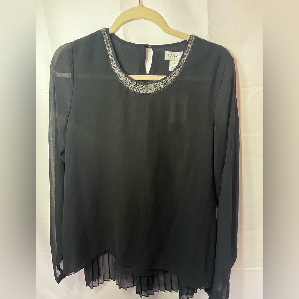 Black Sheer Top